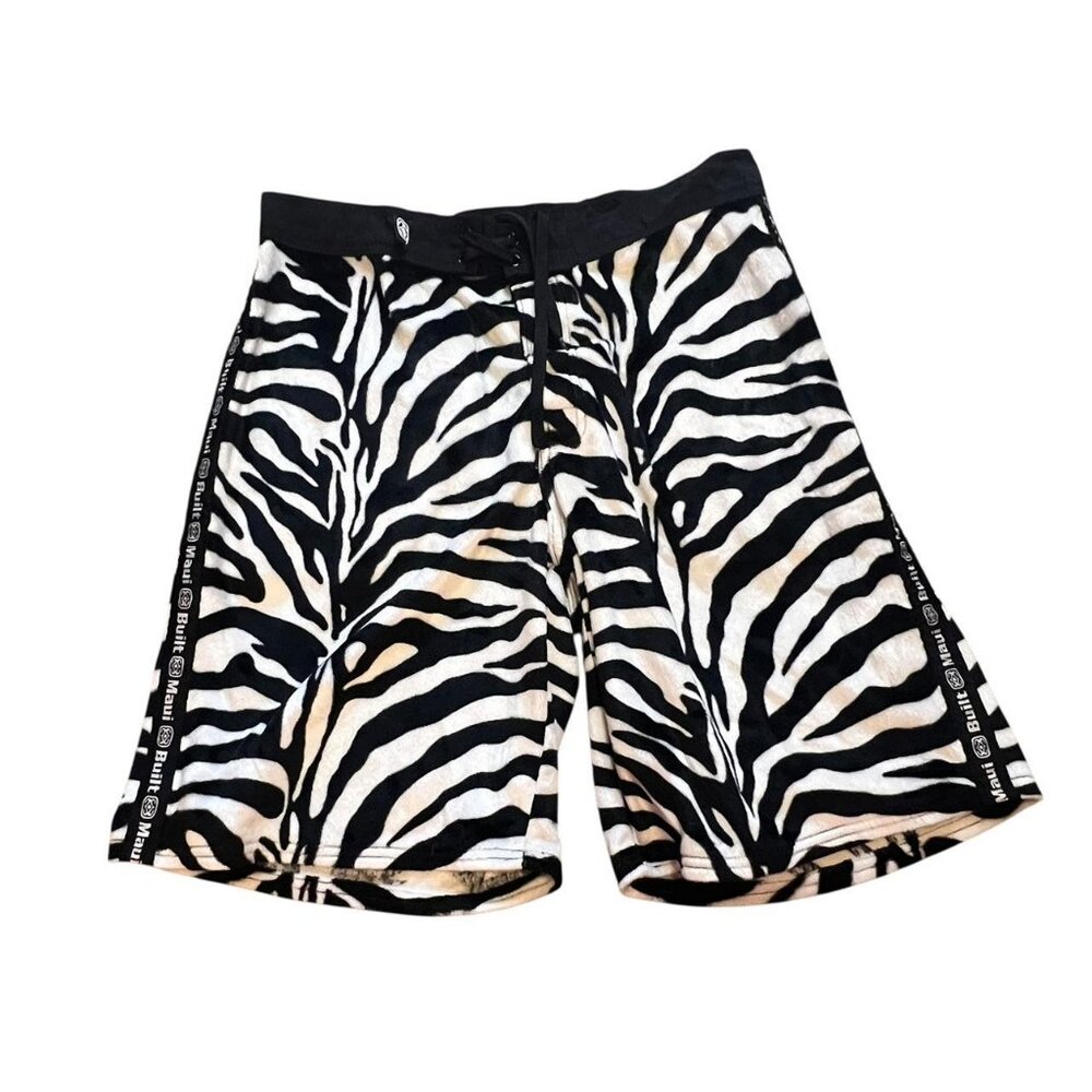 Maui Built Zebra Print Board Shorts